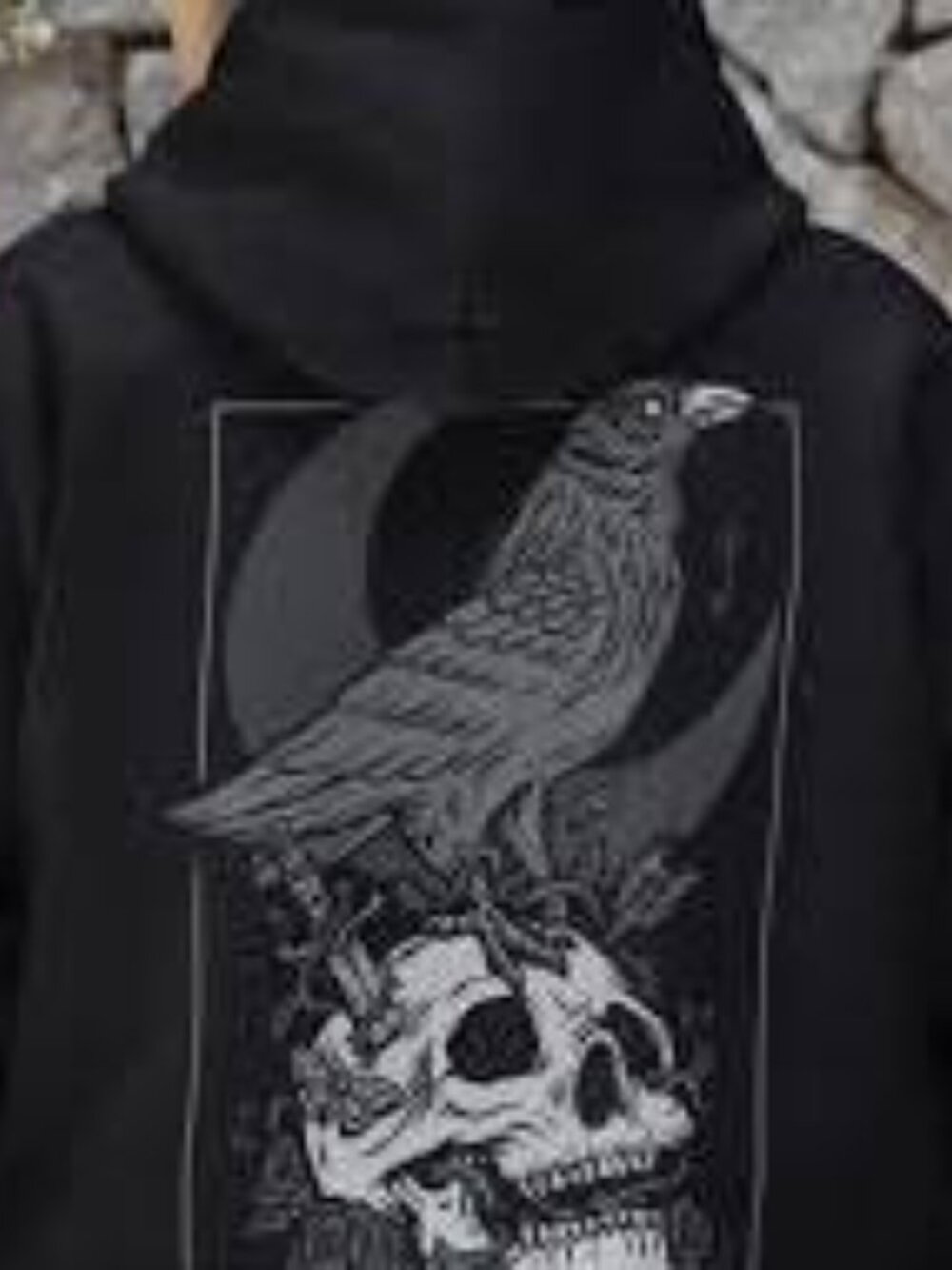 Wicked Clothes Unisex Size: Small (Chest 35"-37") Black Pullover Hoodie